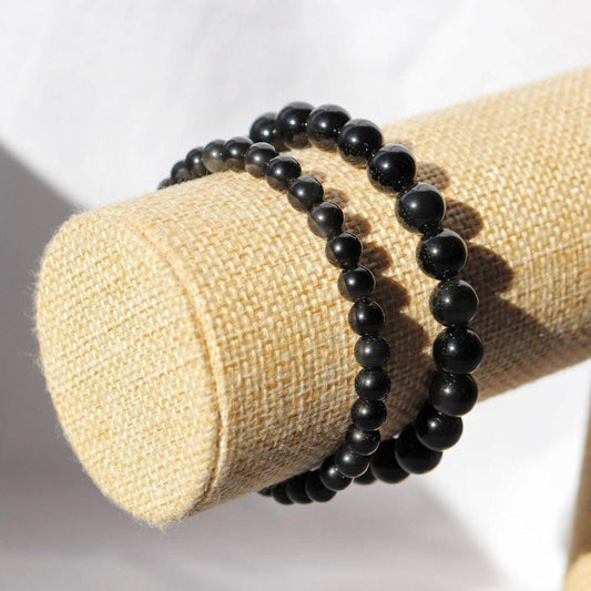 (Copie) Bracelet en Obsidienne noire